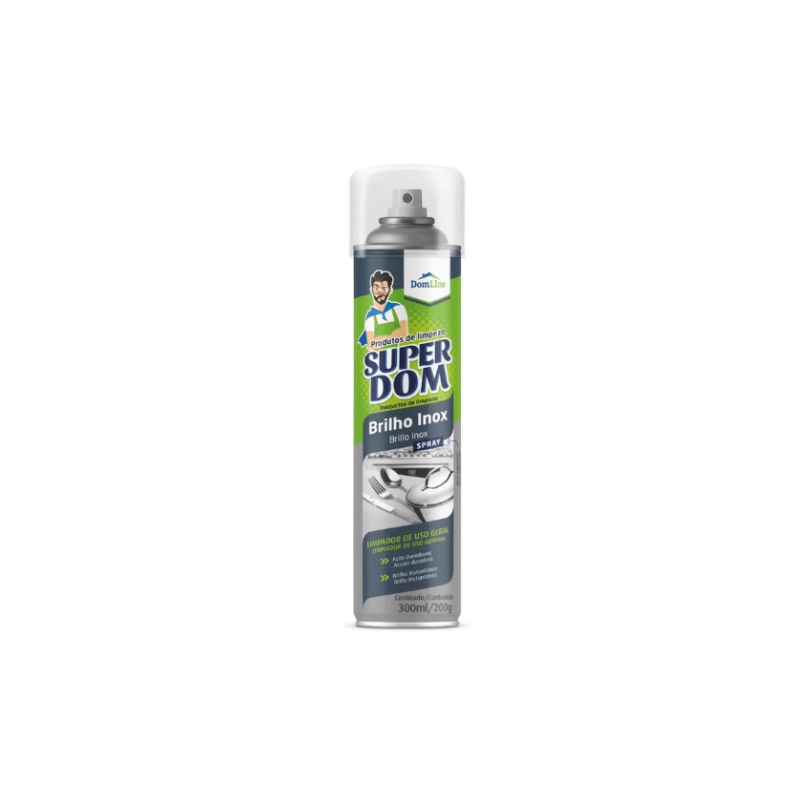 Foto LIMPA BRILHA INOX SPRAY 300ML SUPER DOMLINE