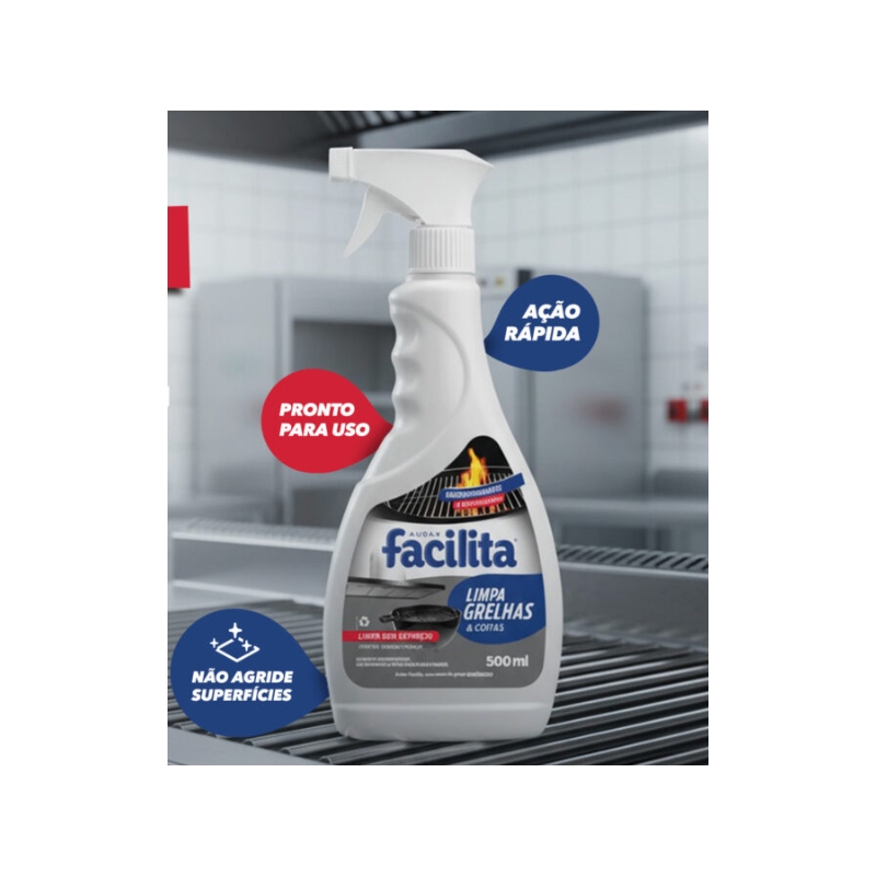 Foto LIMPA GRELHAS E COIFASFACILITA 500ML AUDAX