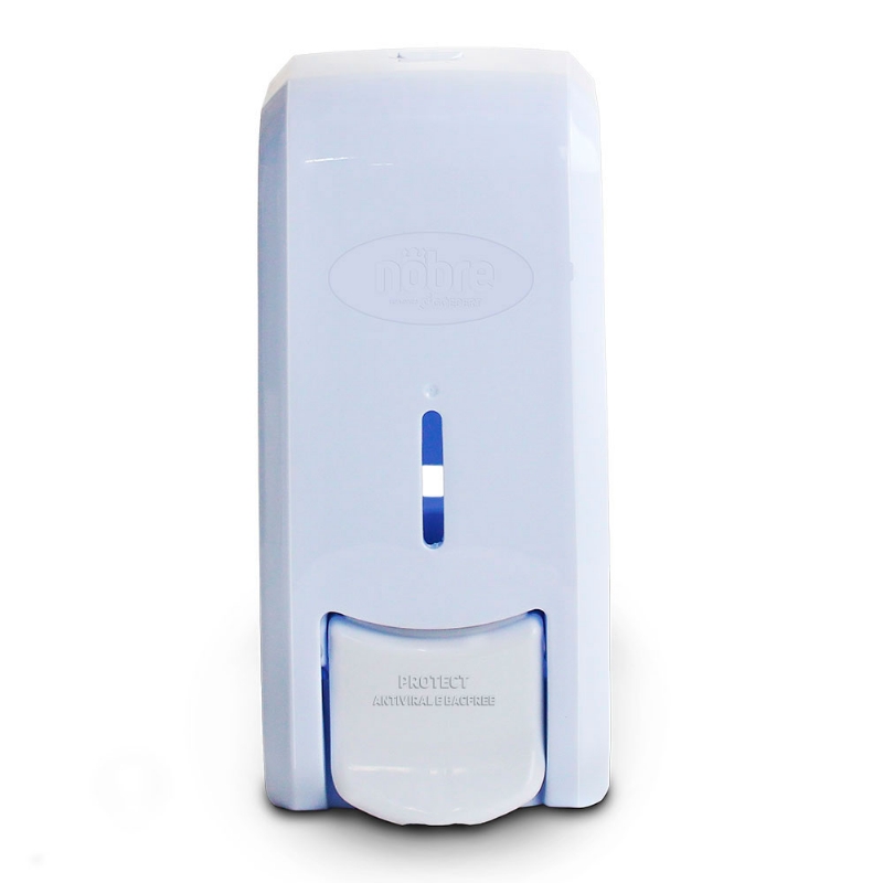 Foto DISPENSER P/SABONETE LIQ. ALCOOL GEL 800ML C/RESERV CINZA/BR NEW CLASSIC NOBRE