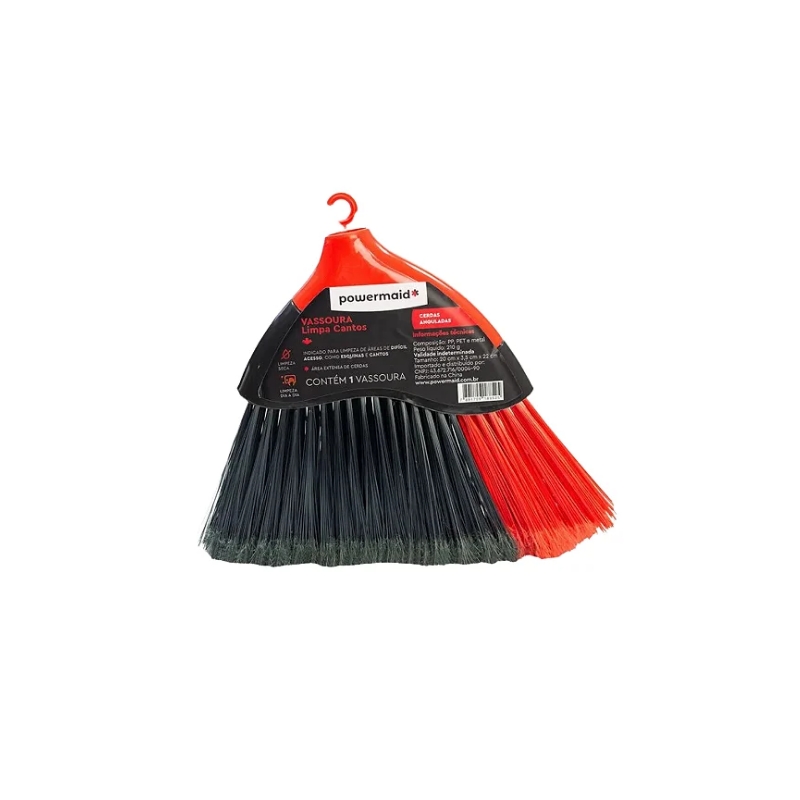Foto VASSOURA LIMPA CANTOS TAM UNICO VERMELHO C/ CINZA POWERMAID