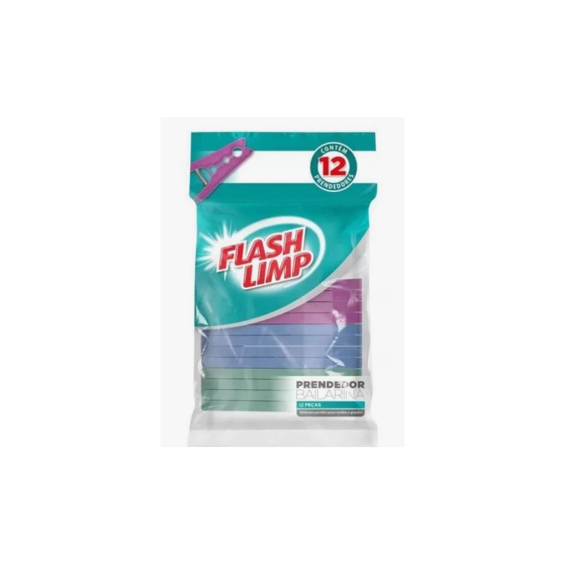 Foto PRENDEDOR BAILARINA 12 PC FLASH LIMP