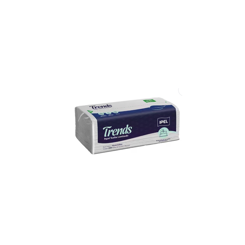 Foto PAPEL TOALHA INTERFOLHADA 2 DOBRAS FS IPEL TRENDS ELX 22,5CMX20,5CM 24G