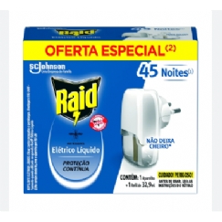 Foto REPELENTE ELÉTRICO LIQUIDO REFIL 45 NOITES RAID