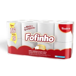 Foto PAPEL HIGIENICO FOFINHO FLH DUPLA PCT C/16RLS 30MTS