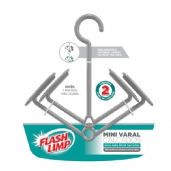Foto MINI VARAL P/ CALCADOS 2 PARES CINZA FLASH LIMP