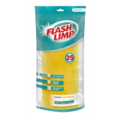 Foto ROLO PANO AMARELO MULTIUSO 25 PC FLASH LIMP/FLP4533